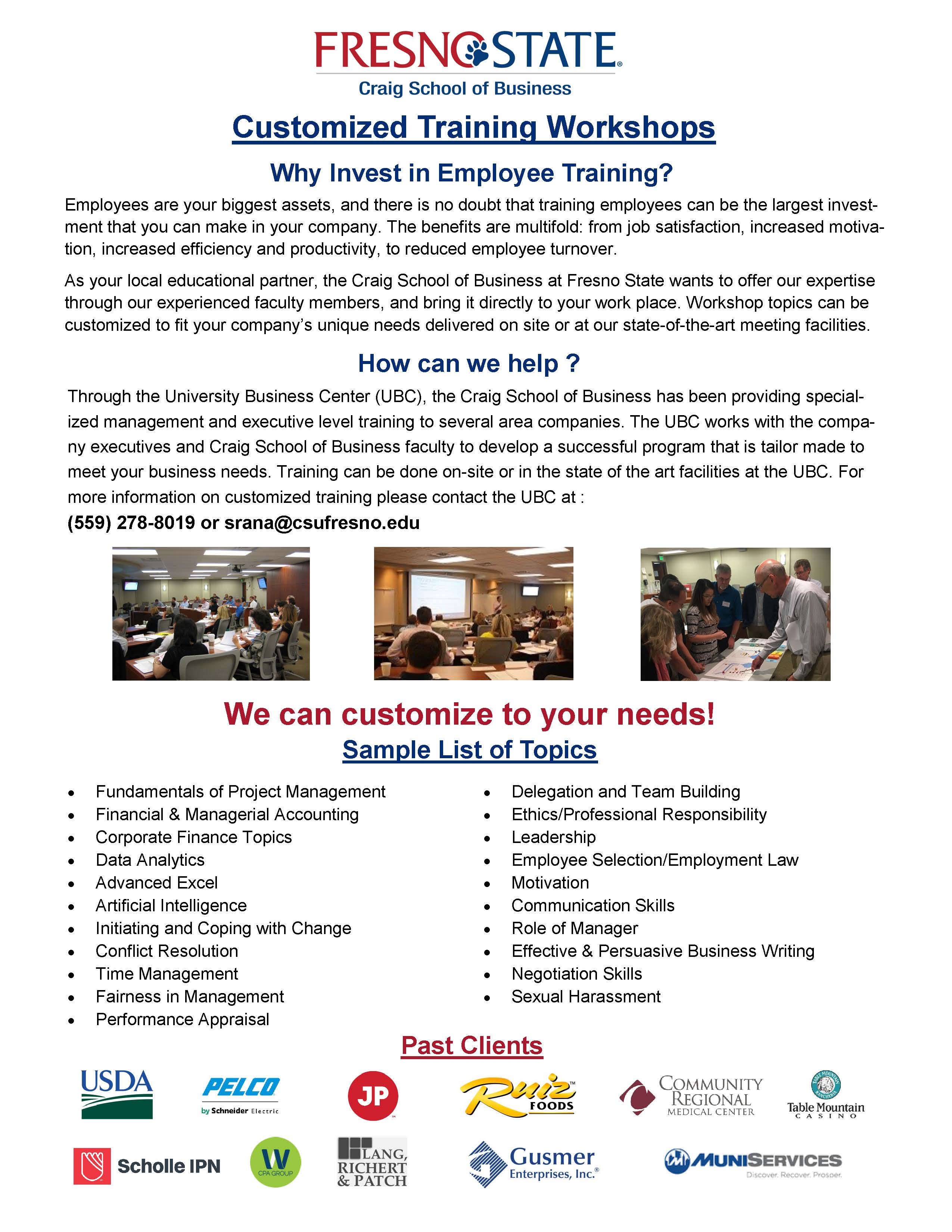 UBC Customized Corporate Training